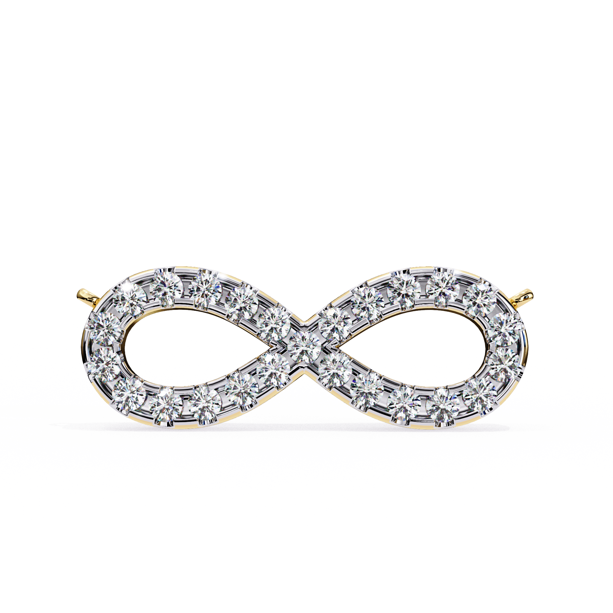 Solitairekart 0.32ct Natural Diamond Infinity Pendant-HI Color, VS-SI Clarity